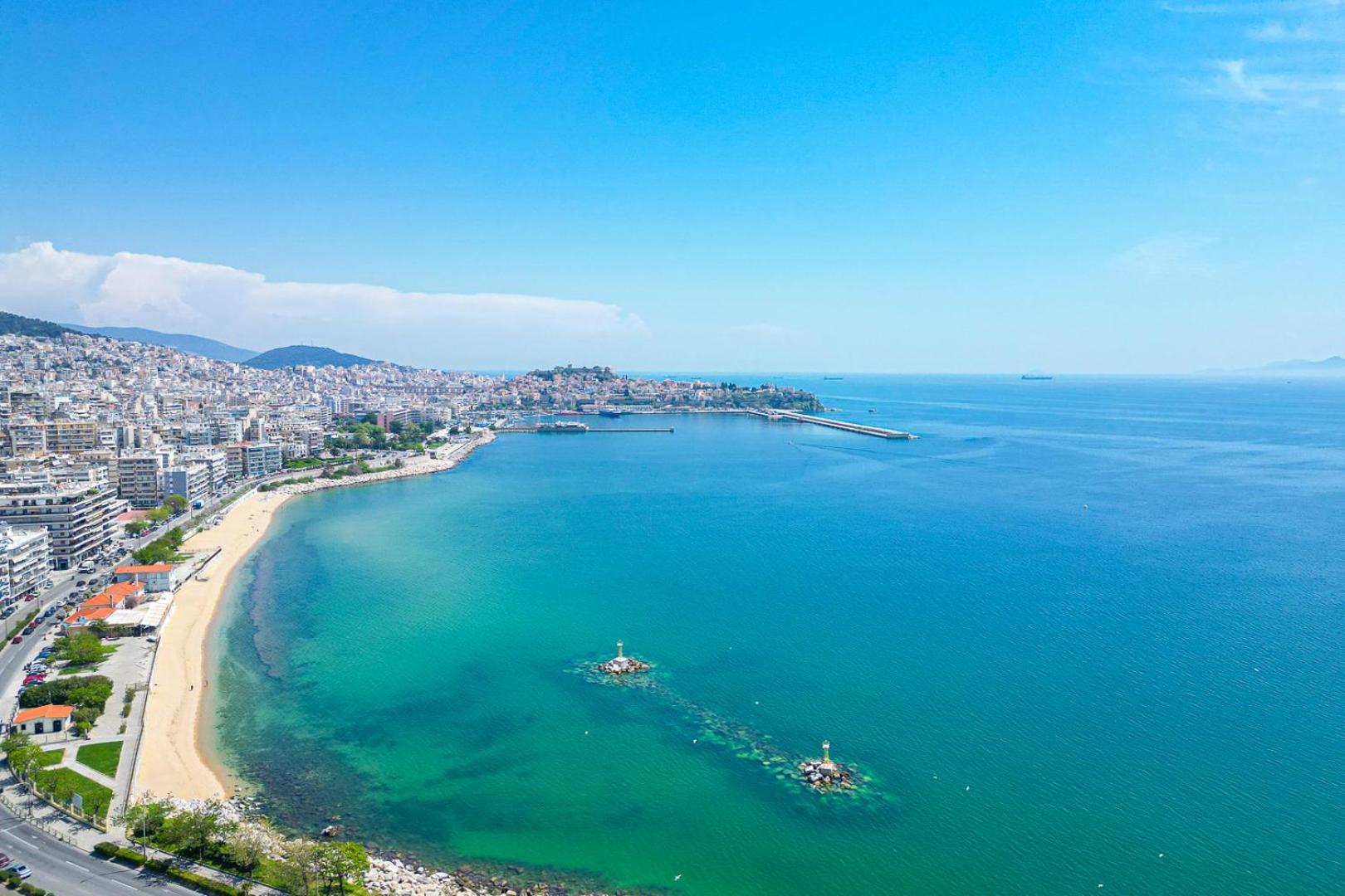 Апартаменти Finas Penthouse,Private Terrace,Great View,Mins From Sea Кавала Екстер'єр фото