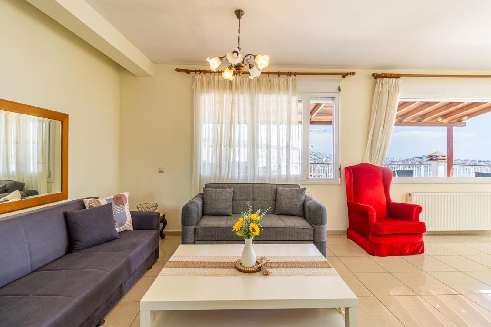 Апартаменти Finas Penthouse,Private Terrace,Great View,Mins From Sea Кавала Екстер'єр фото